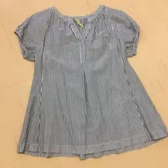 Vネック ボーダーチュニック