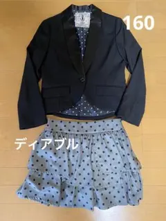 ディアブル フォーマル bebe 女の子スーツ 卒業式 160 リボン付きのサムネイル