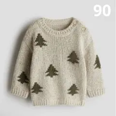 美品　H&M ツリー　セーター　クリスマス　ニット　90 95 モミの木