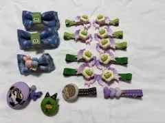 ★ハンドメイド★ヘアアクセサリー　16点セット　おまけ付き　手作り　バレッタ