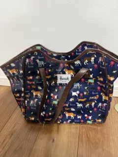 ハロッズ 犬柄バッグ