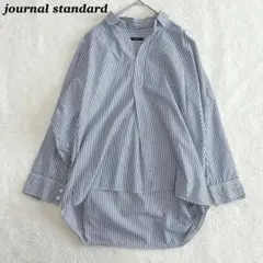 良品✨ ジャーナルスタンダード スキッパーシャツ ストライプシャツ　日本製のサムネイル