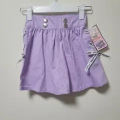 ☆新品　スカート☆パープル　リボン　110 100