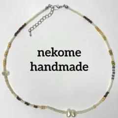 デザイン　ビーズネックレス　韓国　アイボリー　古着　フェアリー　グランジ