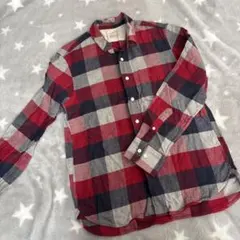 レディース　メンズ　トップス　ネルシャツ Mサイズ 赤 グレー チェックMサイズ