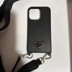 PRADA プラダ iPhone12mini ケース ネイビー 三角ロゴ 金 - メルカリ