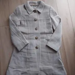 女性　コート　アイボリー フリース ロングコート　上着　ファー付き　激安