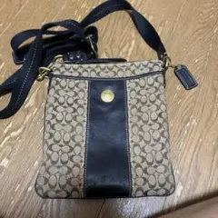COACH ショルダーバッグ シグネチャー ブラウン