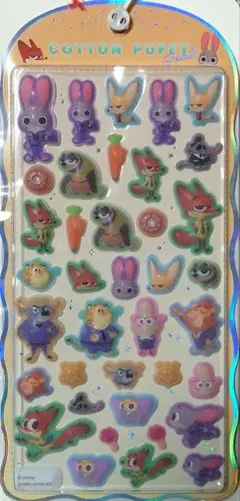 【正規品】ズートピア COTTON PUFFYシール
