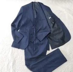 美品✨ONLY　スリーピーススーツ　ネイビー　チェック　165Aのサムネイル
