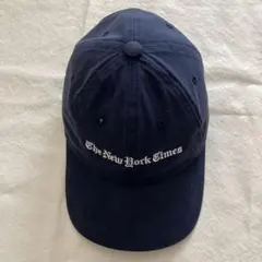 The New York Times Logo Cap ネイビー 帽子 紺色のサムネイル