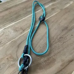 アクアブルー ナイロン ストラップ クリップ付き
