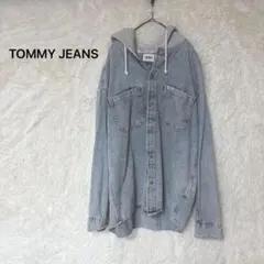 限定セールTOMMY JEANS デニムシャツ パーカー M ライトブルー