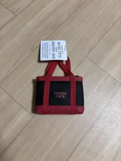 TRADER JOE'S 小型エコバッグ　レッド ブラック