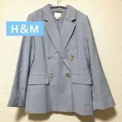 H＆M ライトブルー ダブルブレスト テーラードジャケット XS