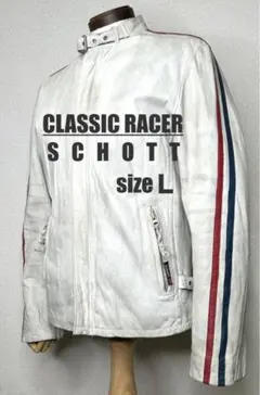 ①schott製【 L】クラシックレーサーUSA革ジャンninjaハーレーgpz
