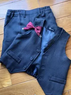 子供 フォーマル 入園式 セット ベスト ハーフパンツ 90 男の子 黒