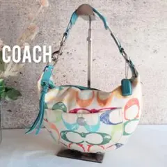 良品 コーチ スクリブル ワンショルダーバッグ ハンドバッグ レディースメンズ