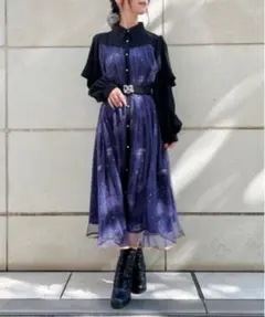 新品タグ付き　完売品【axes femme】星柄モチーフのワンピース