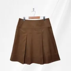 【Eddie Bauer】エディーバウアー タック入りフレアスカート 茶色 P8