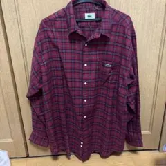 LACOSTE 長袖ネルシャツ 赤とネイビー