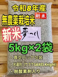 令和7年産 福岡県産 夢つくし 玄米 5kg×2（10キロ）真空パック農薬不