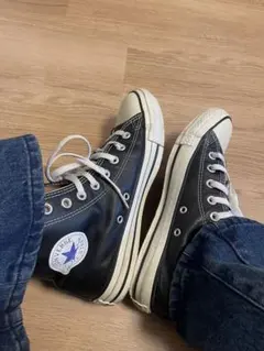 Converse ブラック ハイカット スニーカー