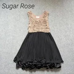 Sugar Rose シュガーローズ ノースリーブワンピース ベージュ×ブラックのサムネイル