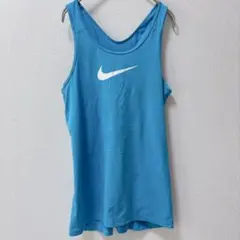 ナイキ タンクトップ クルーネック ノースリーブ 英字ロゴ M 水色 スポーツ