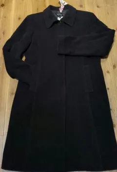 INDIVI ブラック ロングコート