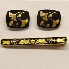 象嵌カフスとタイバー　セットではありません