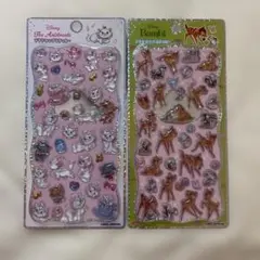 プチドロップステッカー　マリーちゃん　バンビ　2枚セット
