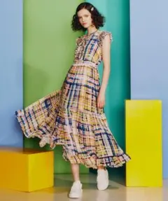 ロングチェックワンピース　DOUBLE STANDARD CLOTHING DOUBLE STANDARD CLOTHING（ダブルスタンダードクロージング）の