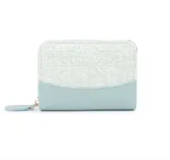 カードケース　アコーディオン　コンパクト　9枚　水色　プチプラ　し25