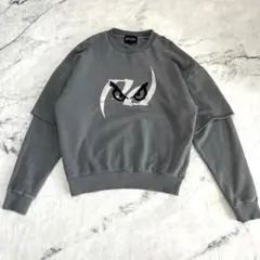 BADBOYxPALEDUSK FAKE LAYERED SWEAT グレー　M