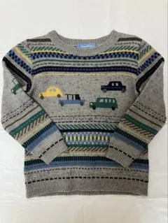 familiar 車刺繍 ニットセーター トレーナー　110cm