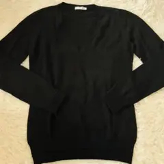 極美品✨最高級✨ヴェルサーチェコレクション　カシミヤ100%ニット44 黒