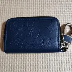 ミッキー エンボスキーケース ネイビー