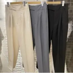 Wタックテーパードパンツ
