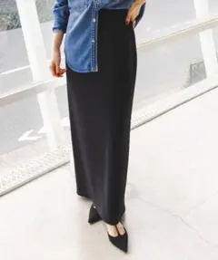 未使用級✨NOBLE コンフォートジャージーライクスカート　ブラック　36