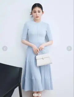 CELFORD ダイヤヘムディフォメーションワンピース ダークネイビー