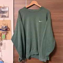 90s NIKE ナイキ スウェット XL グリーン ボロ フェード