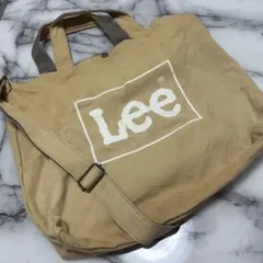Lee/リー キャンバス ビッグ2WAY トートバッグ　ベージュ　通学