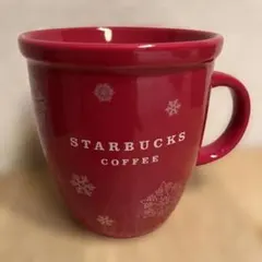 スタバ　マグ　2007 ホリデー　スノー　雪の結晶　クリスマス　赤　レッド