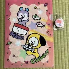 BT21 くら寿司コラボ　クリアファイル　テテ缶バッジ　TATA