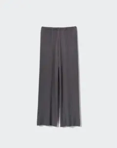 新品タグ付き　ユニクロ　プリーツストレートパンツS グレー