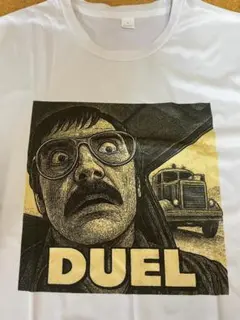 激突　ビビる口髭メガネおじさんDUEL オリジナル　Tシャツ L