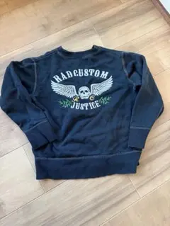 RAD CUSTOM スカル刺繍 ロンT ネイビー110