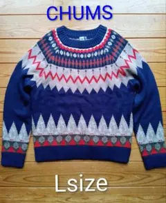 CHUMS　セーター　LSize　ブービーノルディックニットクルートップ