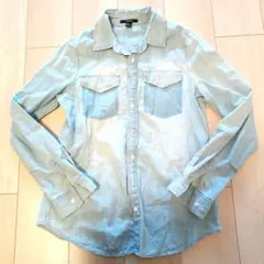FOREVER 21 ライトブルーデニムシャツ Mサイズ2270番